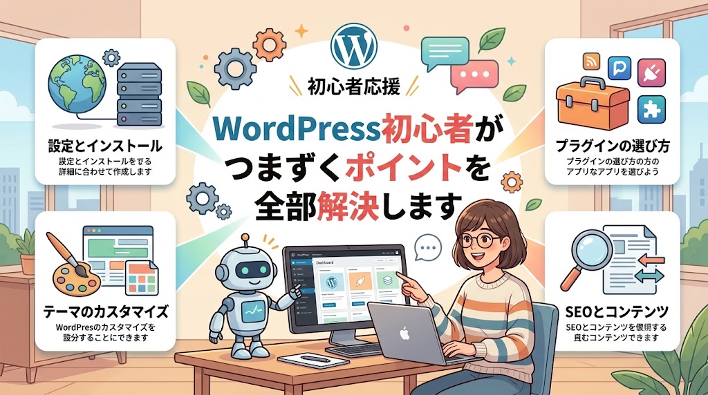 WordPress初心者教材｜ブログ開設後の初期設定、Cocoon設定、SEO対策、記事作成のコツを解説する図解