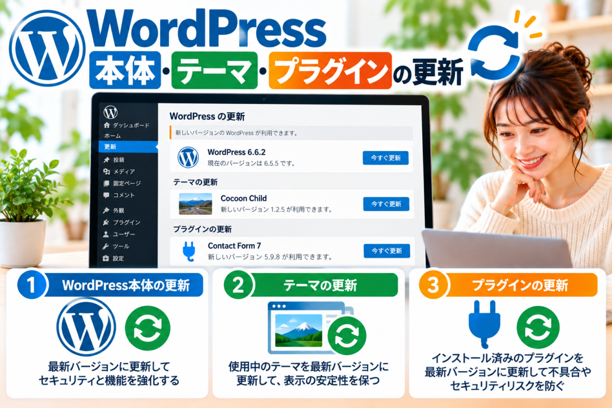 WordPress本体・テーマ・プラグインの更新