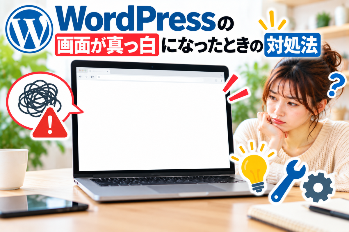 WordPressの画面が真っ白になったときの対処法｜プラグインやテーマの不具合、PHPエラーなどの原因確認と解決方法