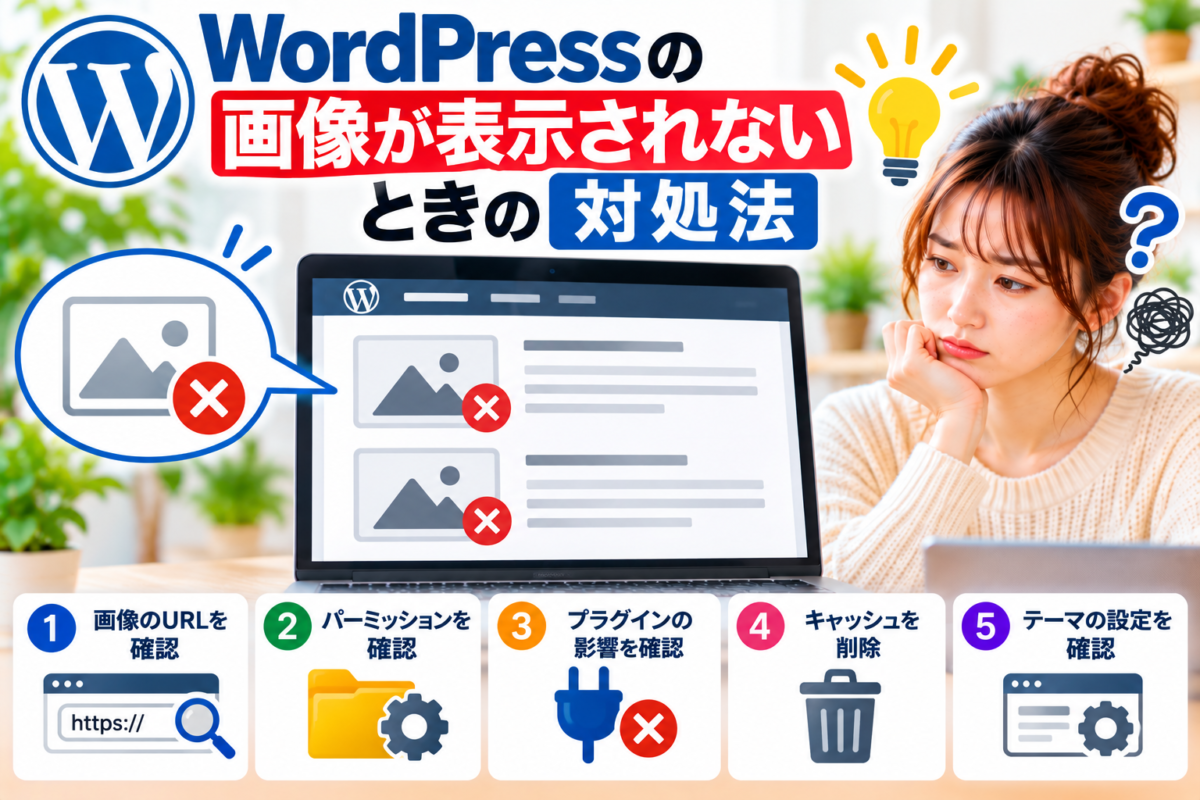 WordPressの画像が表示されないときの対処法｜画像URL・ファイルのアクセス権限・プラグイン・キャッシュ・テーマ設定の確認方法