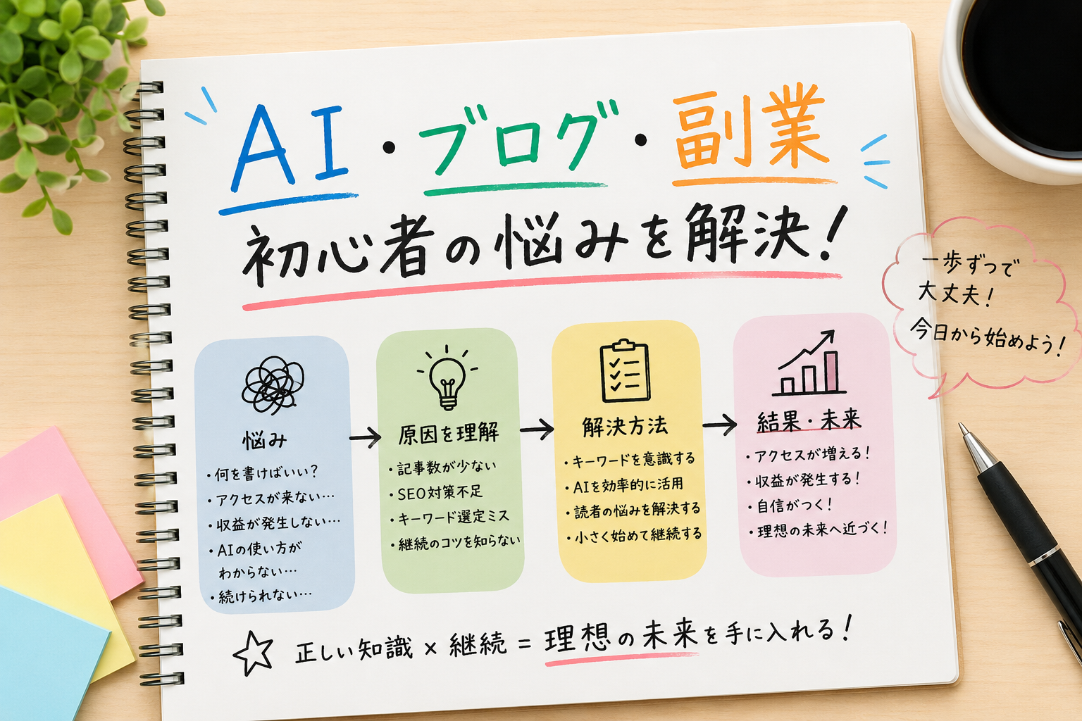 AI&GPTsで副業でブログ運営