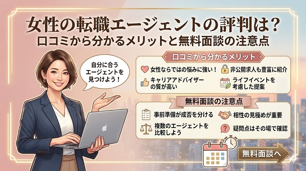 女性の転職エージェントの評判