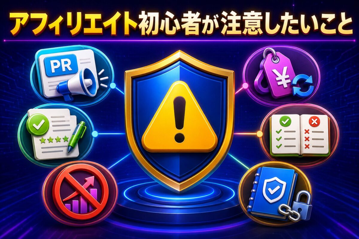 アフィリエイト初心者が失敗を避けるために注意したいポイントを解説