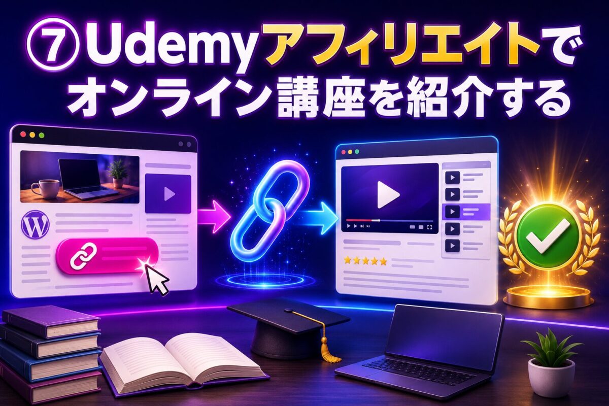 Udemyアフィリエイトで初心者向けオンライン講座を紹介して報酬を得る方法