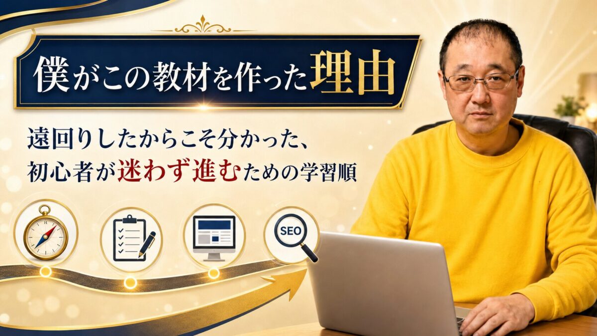 ウルティメイトアフィリエイト改訂版を作った理由と初心者が迷わず進むための学習順