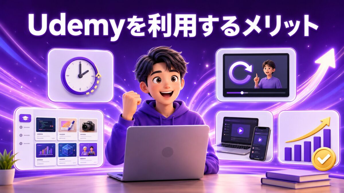 自分のペースで繰り返し学べるなどUdemyを利用するメリット