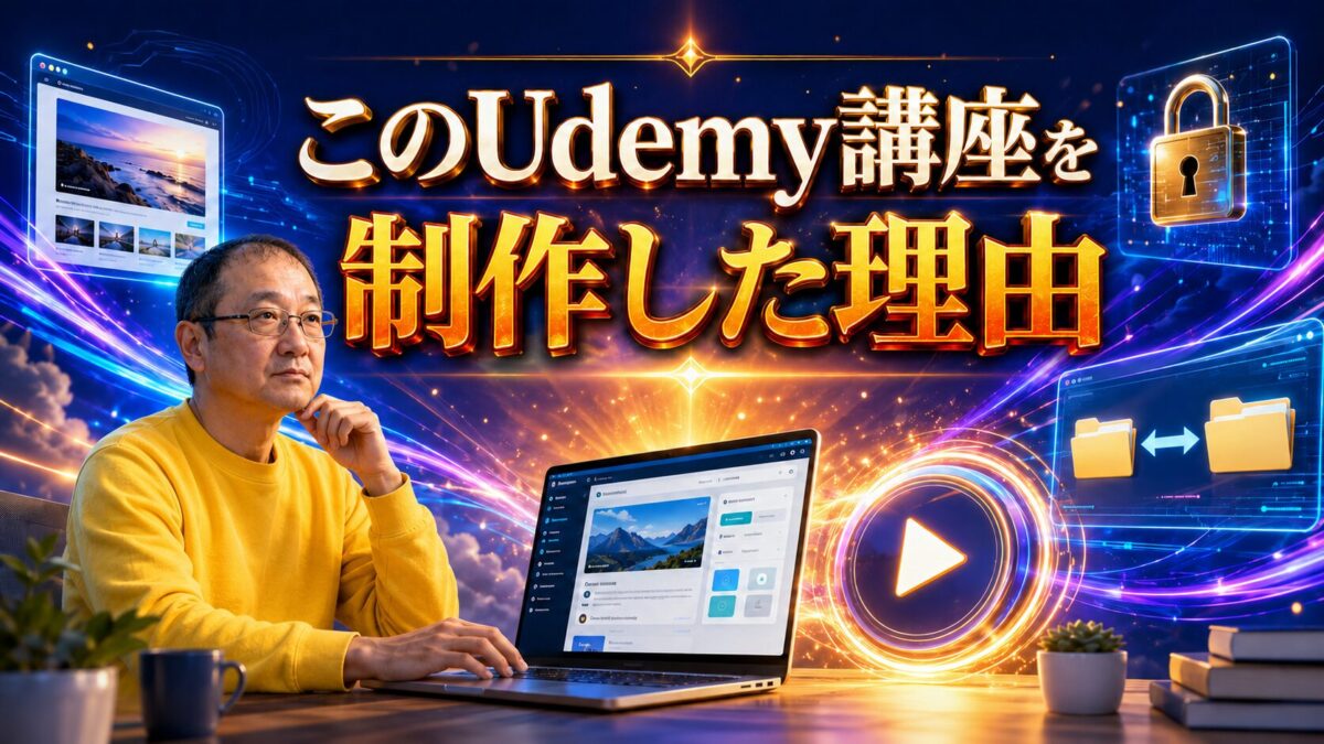 WordPress初心者の悩みを解決するUdemy講座を制作した理由を解説
