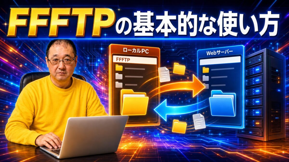 FFFTPを使ってパソコンとWebサーバーの間でファイルを送受信する方法