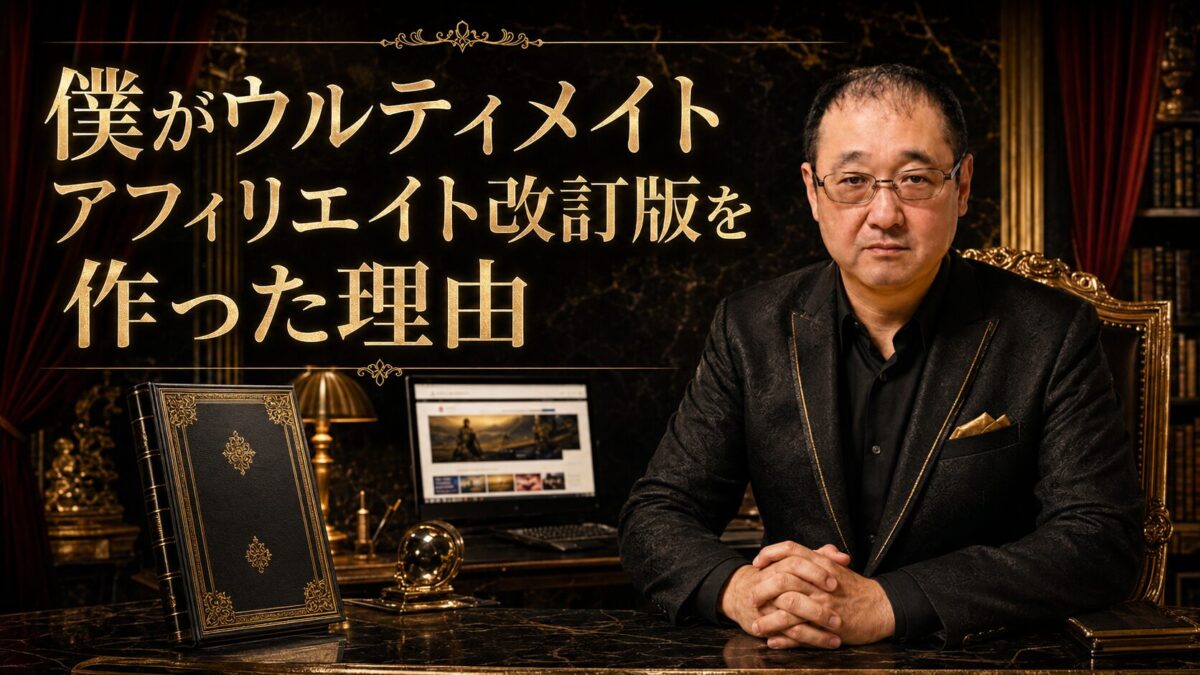 ウルティメイトアフィリエイト改訂版を制作した僕が教材を作った理由を解説する画像