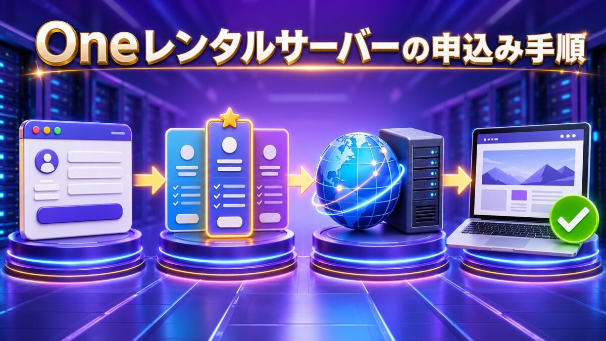 Oneレンタルサーバーの申込みからプラン選択、ドメイン設定、WordPress開設までの手順