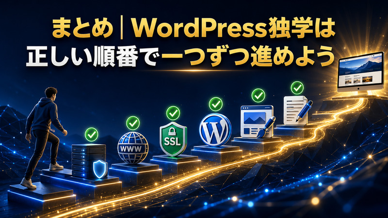 WordPressの独学を成功させるための学習ポイントを確認する初心者