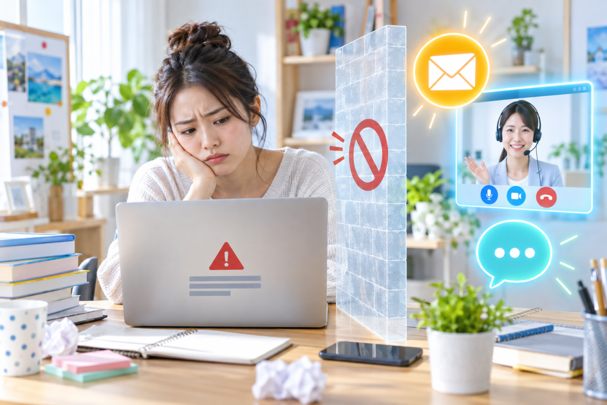 利用できるサポートへ質問せず一人で悩み続けて作業が止まっているアフィリエイト初心者