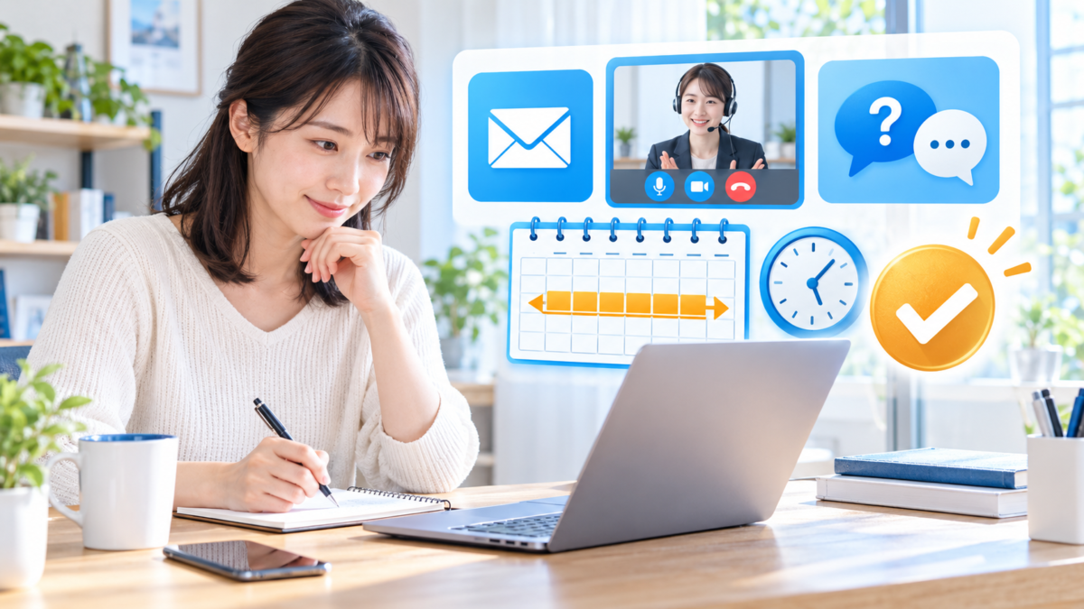 メールやオンライン相談などのサポート内容と利用できる期間を確認するアフィリエイト初心者