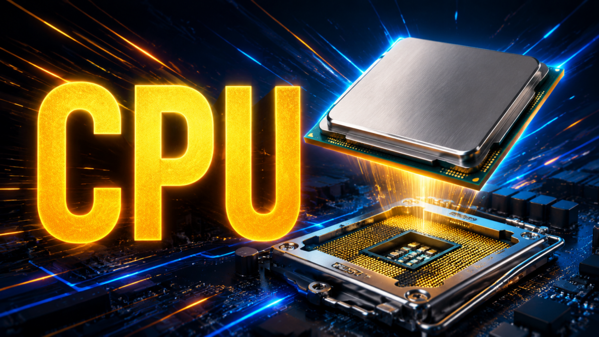 自作PCの処理を担当するCPUと、マザーボードのCPUソケットへの取り付け位置を紹介する画像