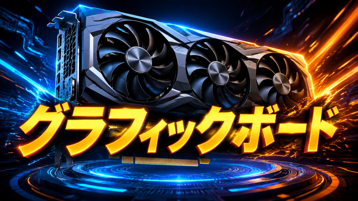 ゲーム・動画編集・3DCG・AI処理などの映像処理を担当する自作PC用グラフィックボードの画像