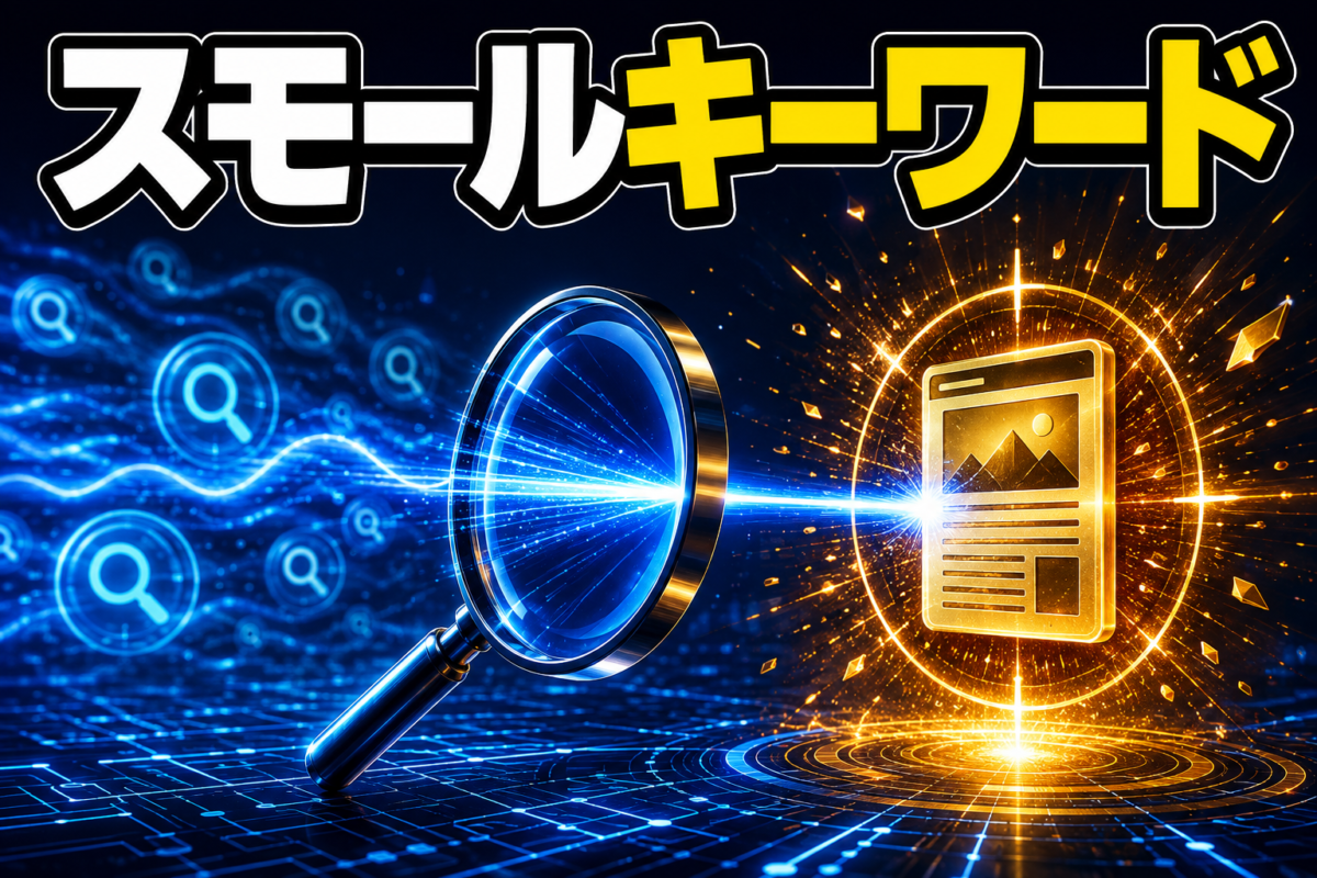 検索数は小さくても検索意図が具体的で狙いやすいスモールキーワードを表した解説画像