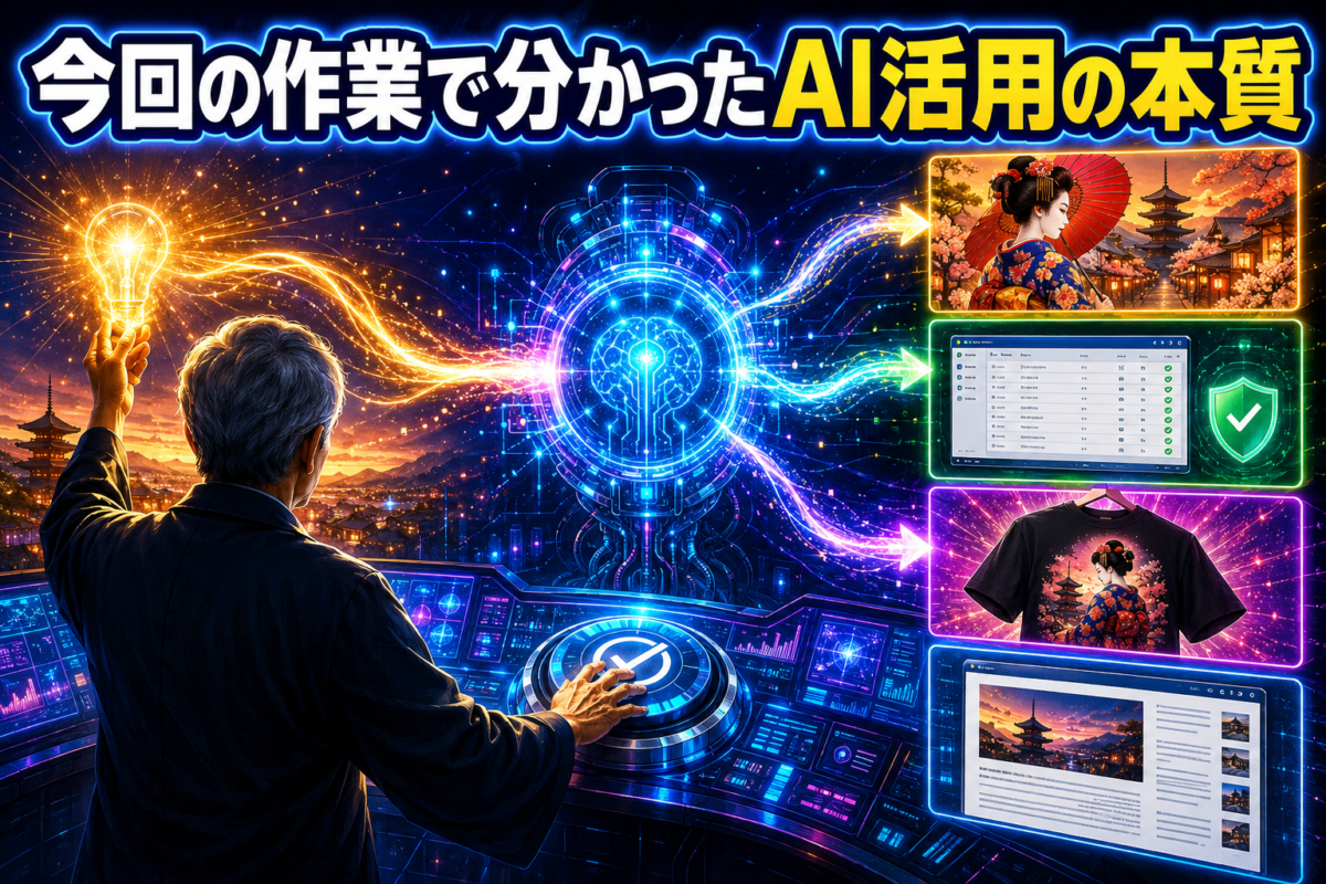 AIへ目的や条件を具体的に伝え、問題を一緒に修正しながら成果を完成させるAI活用の本質
