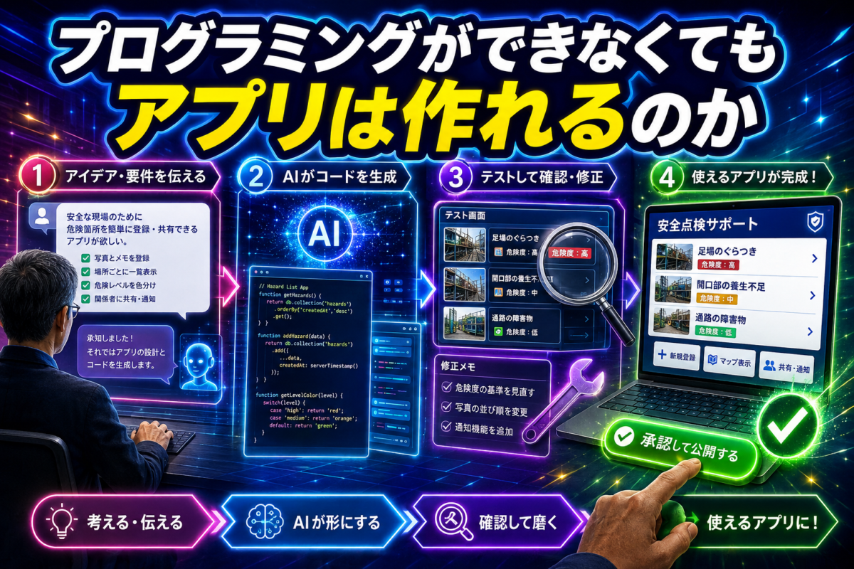 プログラミング初心者がChatGPTと相談しながら専用アプリを作成する4つのステップ
