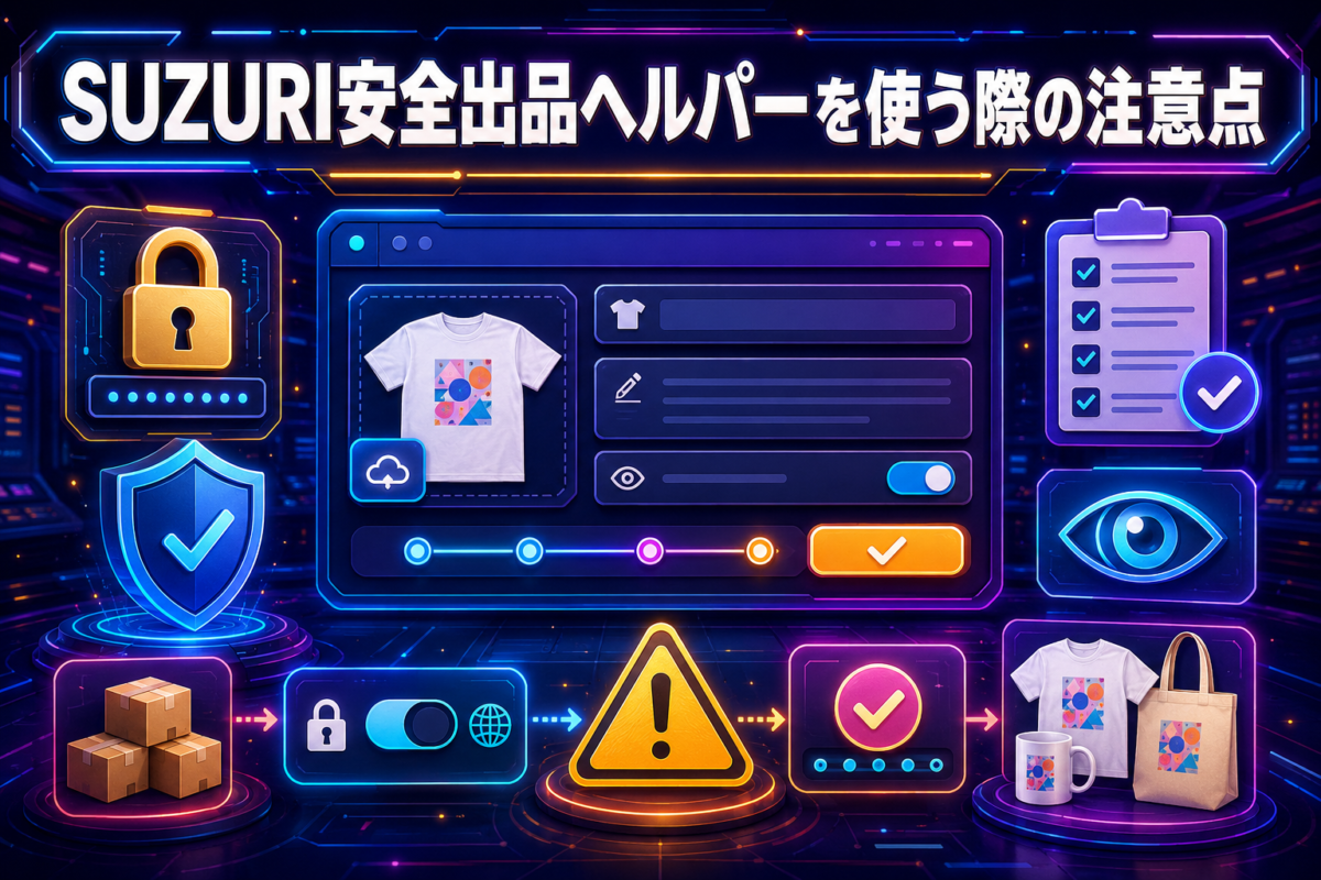 SUZURI安全出品ヘルパーを安全に使うためAPIキーの管理や出品内容を確認する注意点