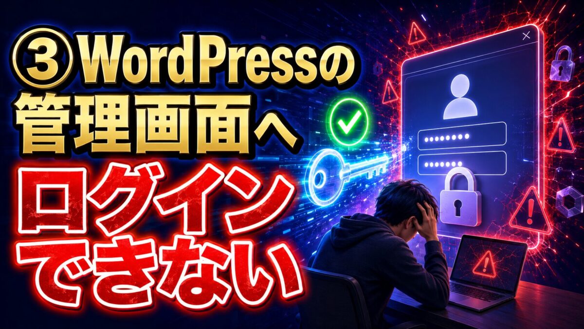 WordPressの管理画面へログインできず、パスワードやログインエラーの解決方法を探している初心者