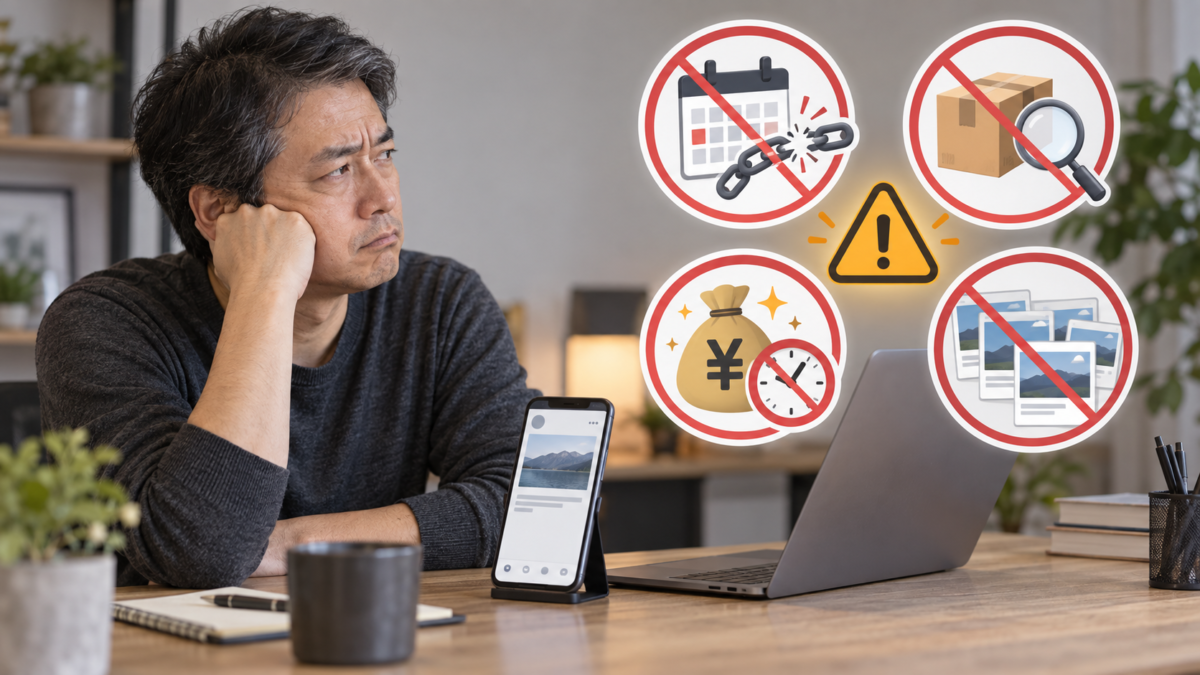 楽天アフィリエイトとXの組み合わせが向いていない人の特徴