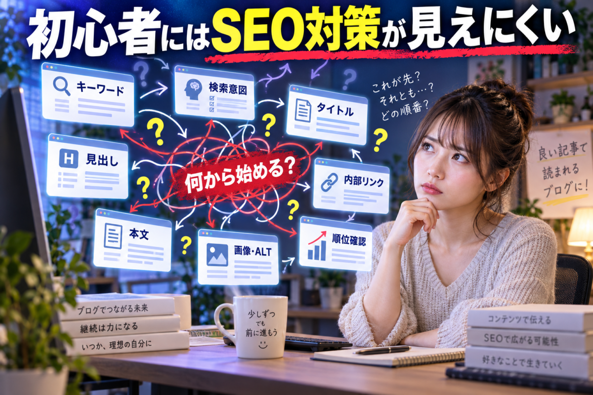 SEO対策で何をすればよいか分からず作業の順番に迷う初心者