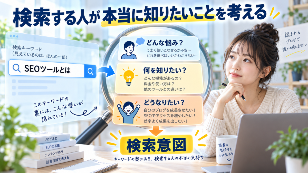 検索キーワードの奥にある悩みや目的から検索する人の本当の検索意図を考える