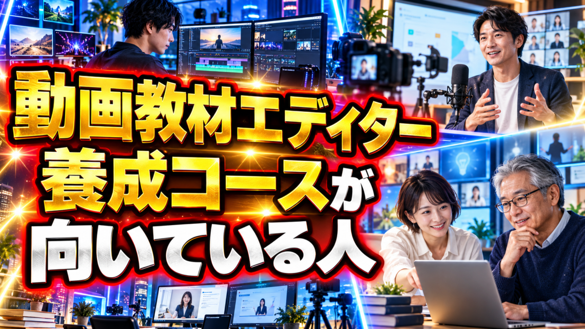 動画教材エディター養成コースが向いている人の特徴