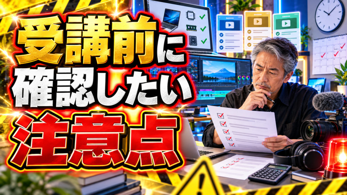 動画教材エディター養成コースを受講する前に確認したい注意点
