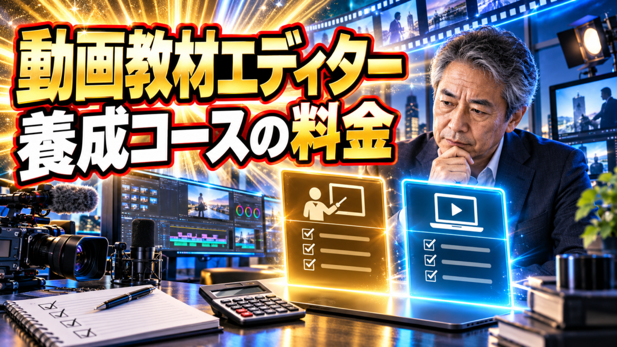 動画教材エディター養成コースの料金とプランを比較