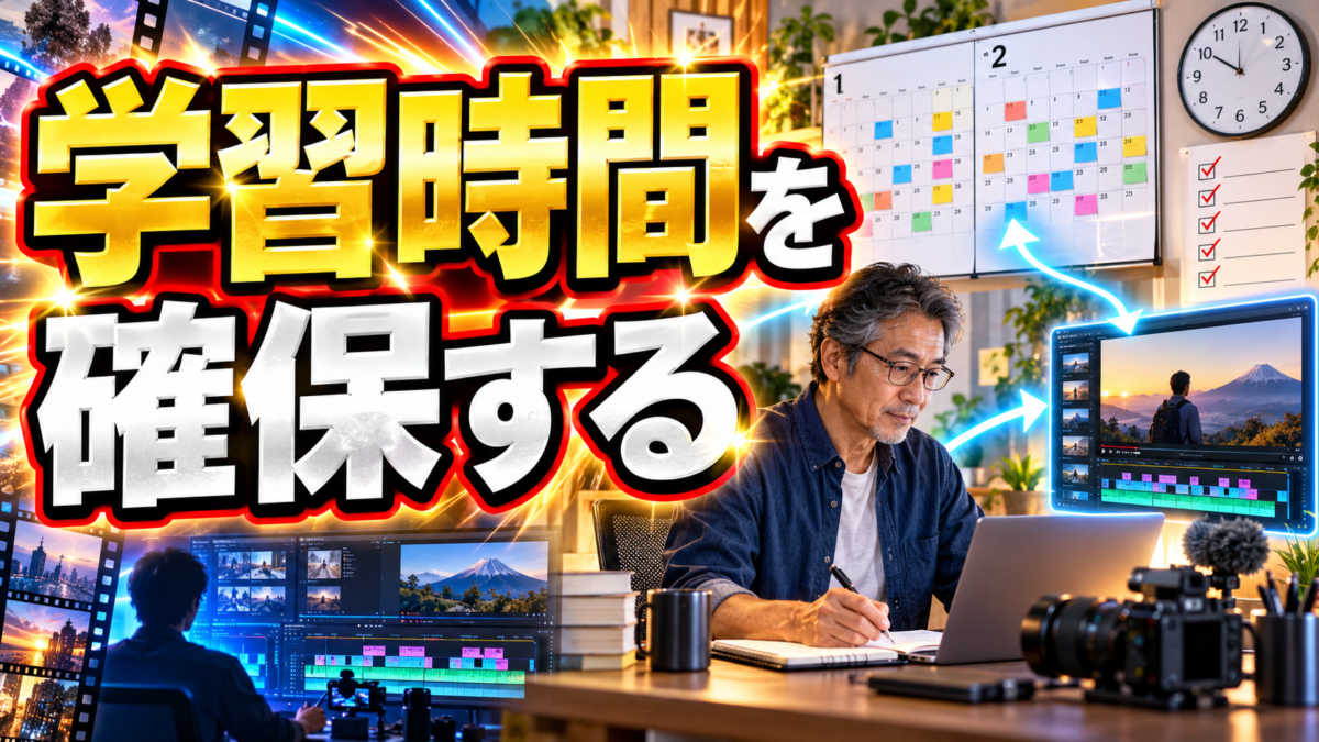 動画教材制作を学ぶための学習時間を計画的に確保する