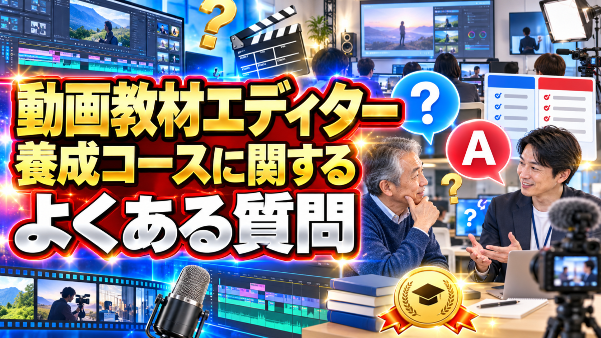 動画教材エディター養成コースに関するよくある質問と回答
